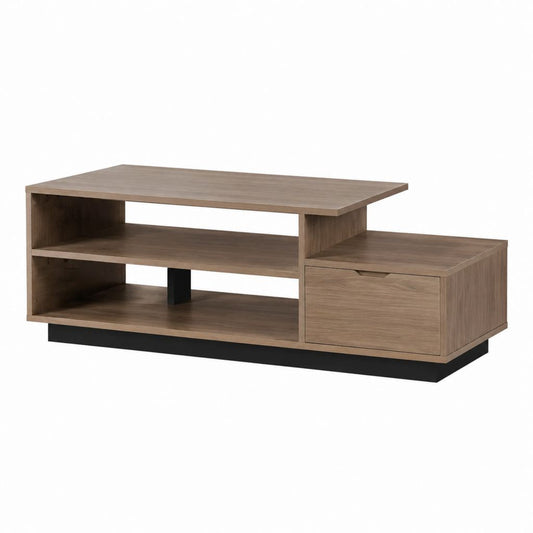 Couchtisch mit Stauraum Braun Spanplatte Rechteckig 140 x 40 x 50 cm