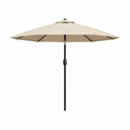 Gartenschirm Beige Polyester Rund Ø 300 cm mit Stahlmast 250 cm