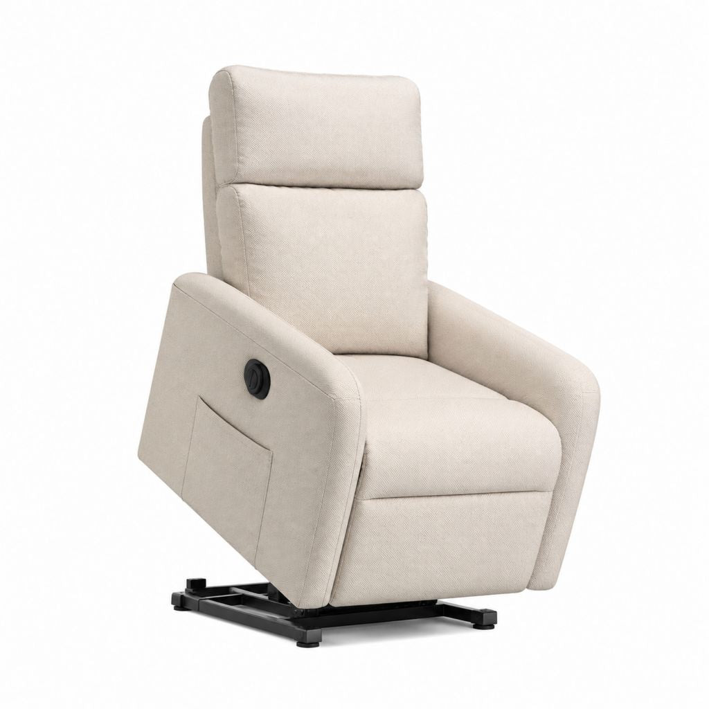 Relaxsessel mit manueller Liegefunktion Beige Polyester 88 x 94 x 102 cm