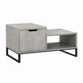 Couchtisch mit Schublade und offenem Fach Grau MDF Betonoptik Rechteckig 100 x 60 x 45 cm