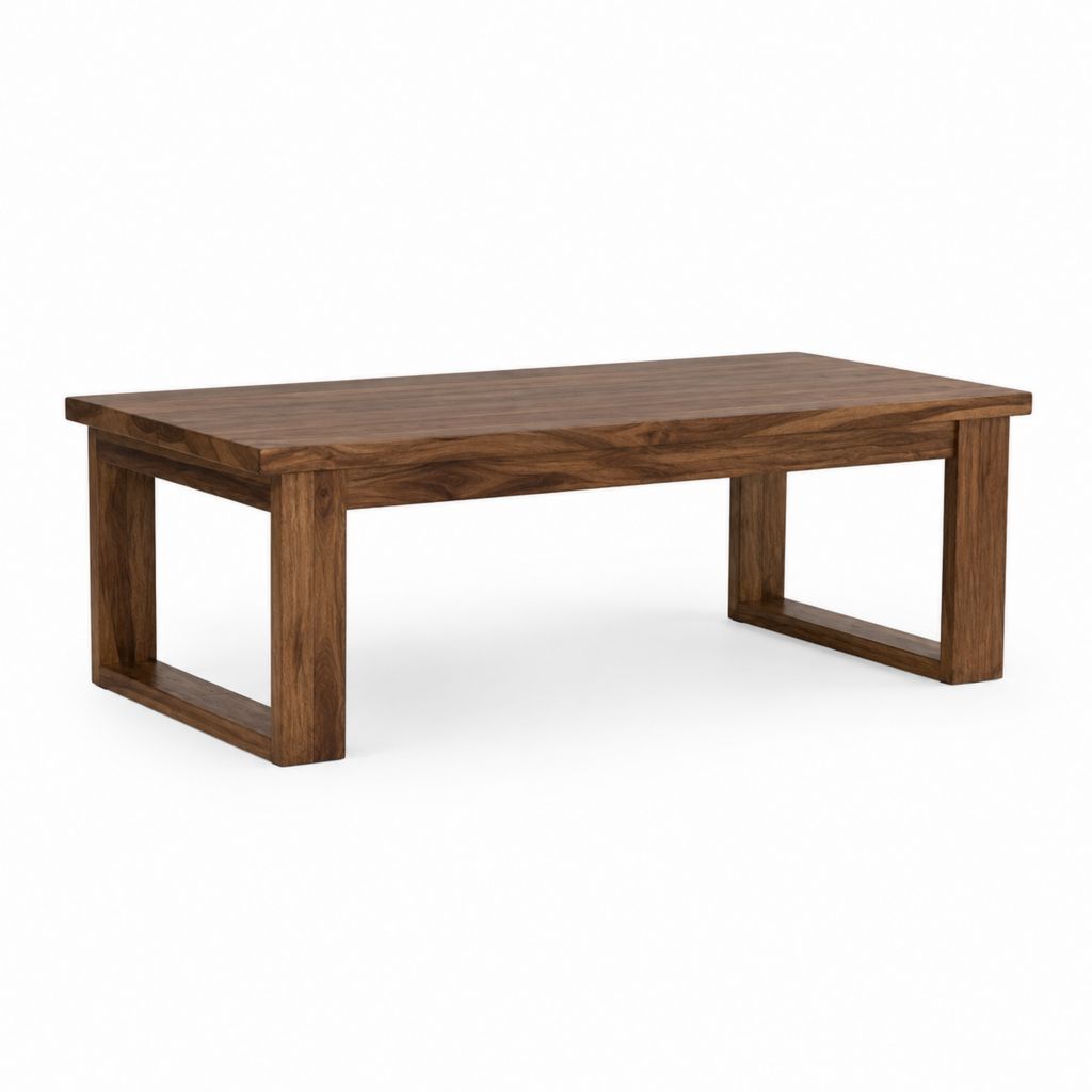 Couchtisch Braun aus Sheesham-Massivholz rechteckig 110 x 60 x 45 cm