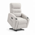 Relaxsessel mit Liegefunktion Hellgrau Polyester Bouclé 90 x 95 x 105 cm